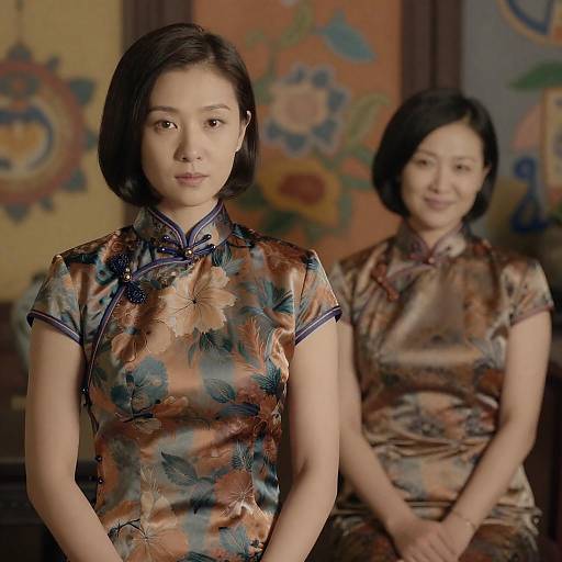 Elegant Capture of East Asian Women in Qipao