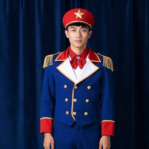 Carnival Ring Leader in Blue Costume