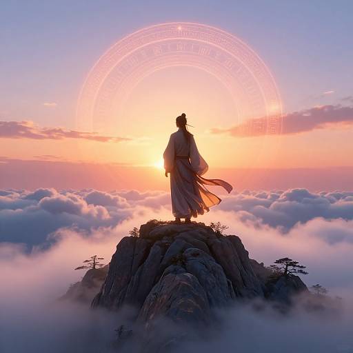 Noe on Mystical Mountain at Sunrise