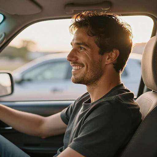 Joyful Portrait of a Handsome Man