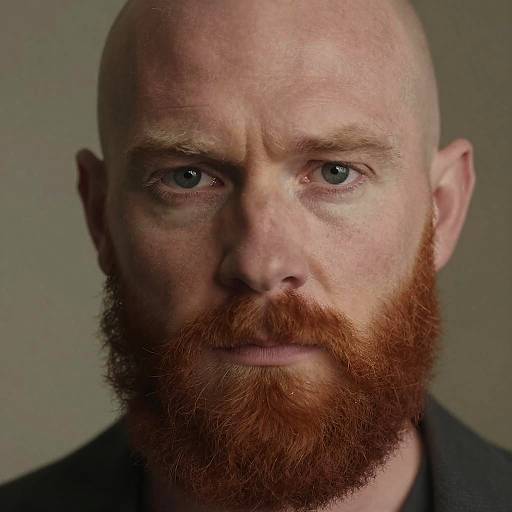 Ultrarealistic Bald Ginger Man Portrait