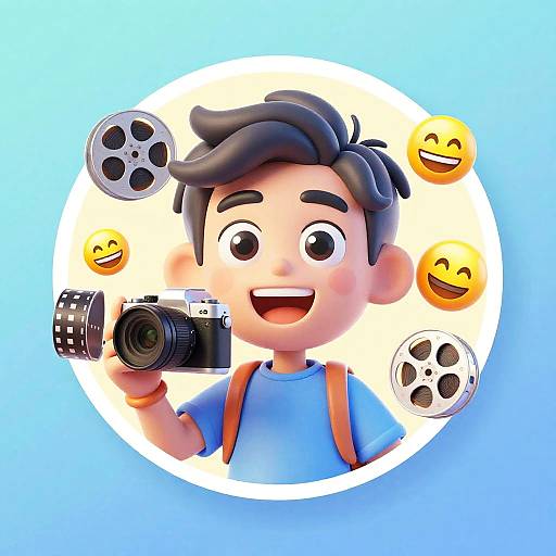 Playful Cartoon Content Creator Avatar