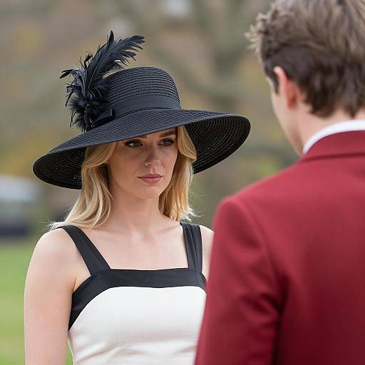 Elegant Couple in Outdoor Setting