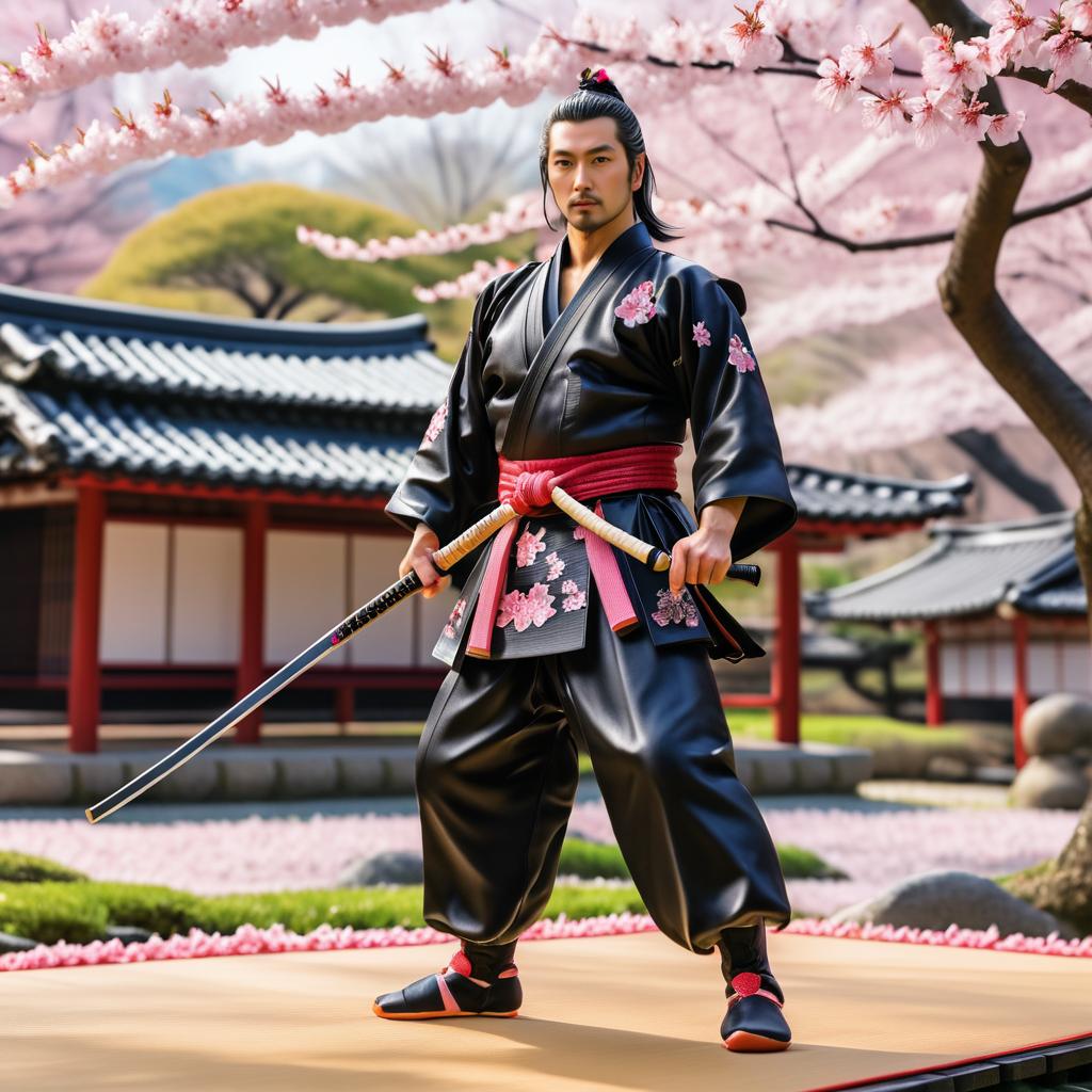 Miyamoto Musashi Among Cherry Blossoms