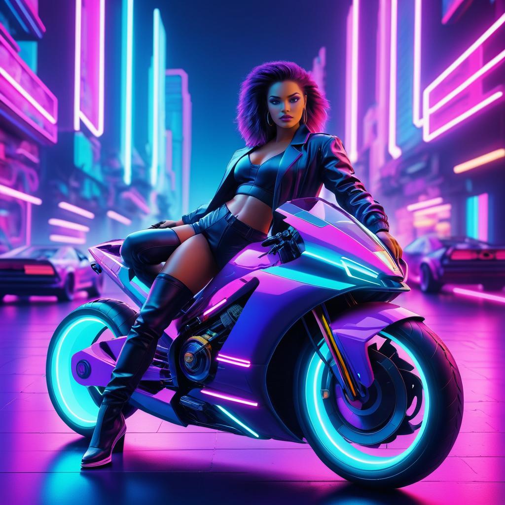 Dynamic Retro Futuristic Street Racer