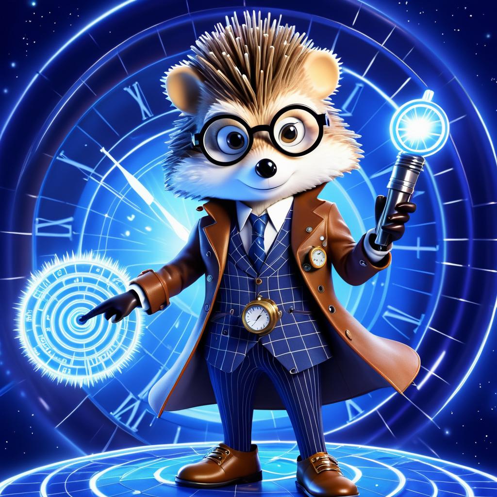 Adventurous Hedgehog Inspired by Doctor Who