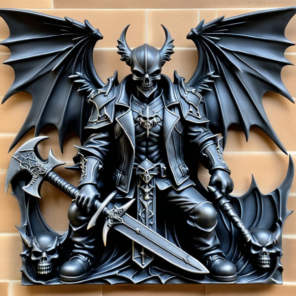 Gothic Gargoyle With Battle Axe