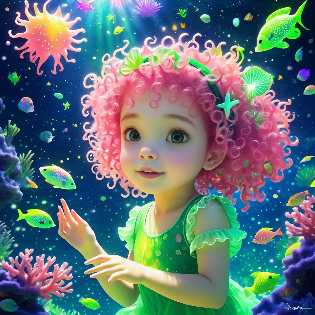 Dreamy Underwater Adventure with Glittering Star