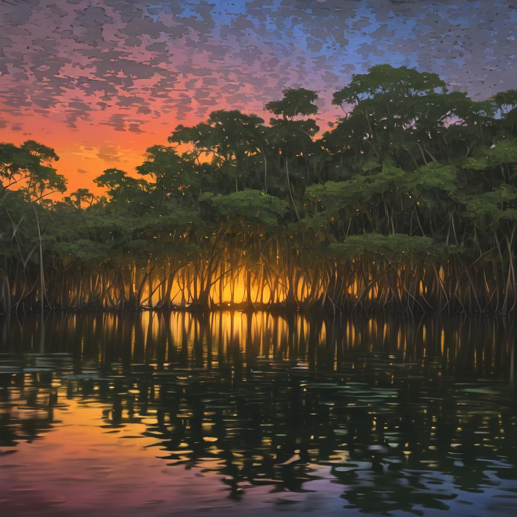 Twilight Serenity in Mangrove Swamp