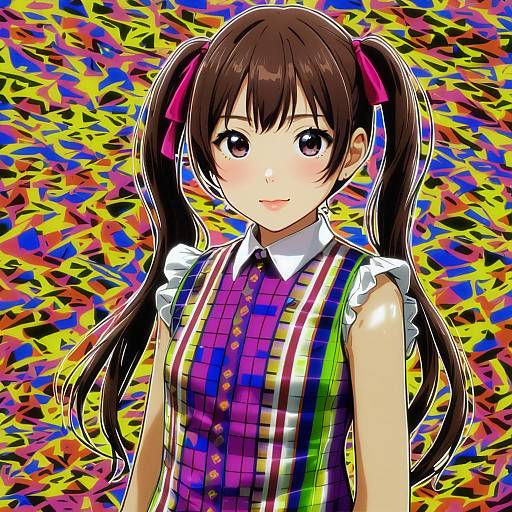 Illustration of Hakozaki serika, idolmaster in the style of Bakkanki