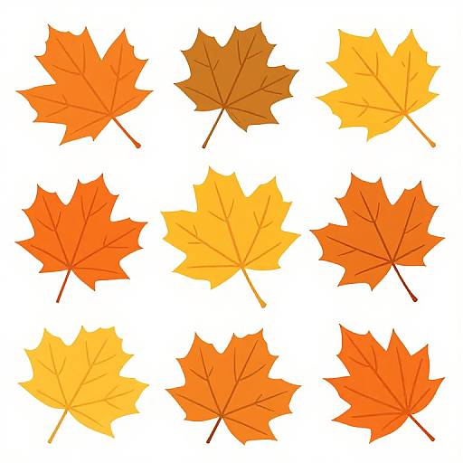 Vibrant Autumn Leaves Vector Art