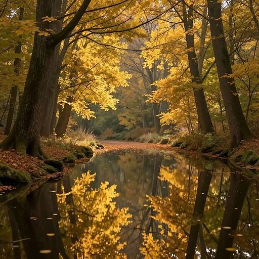 Dreamlike Autumn Forest Serenity