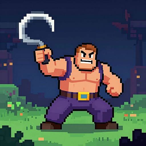 Pudge Dota 1 Pixel Art Hook Throw