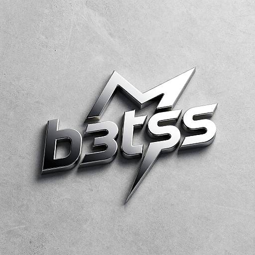 3D Chrome and Glossy Black Logo