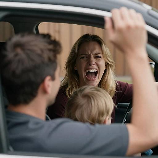 Intense Car Window Scream Scene