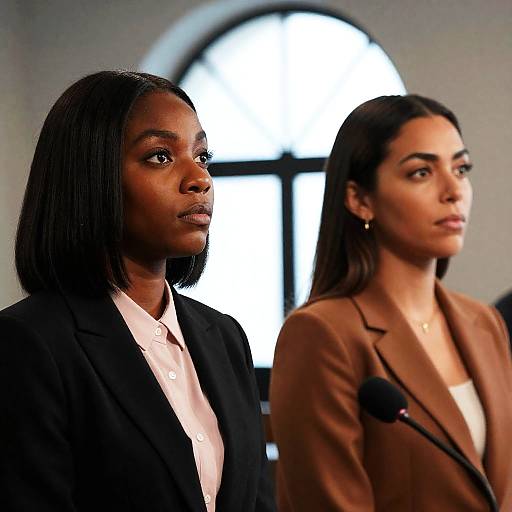 Two Women in Formal Setting Portrait
