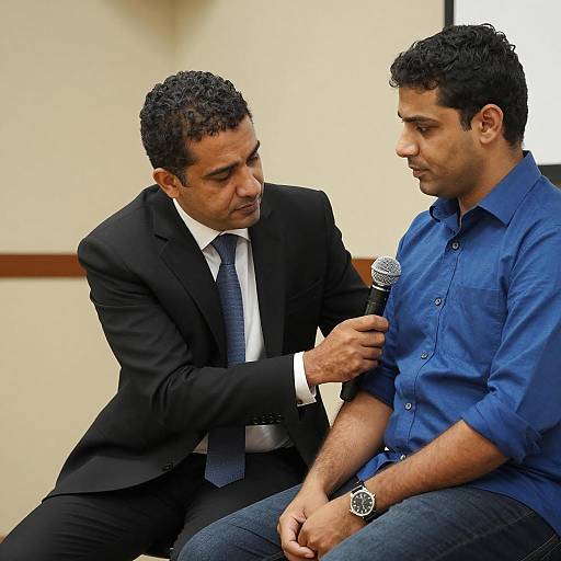 Two Men in Contrast: A Candid Moment