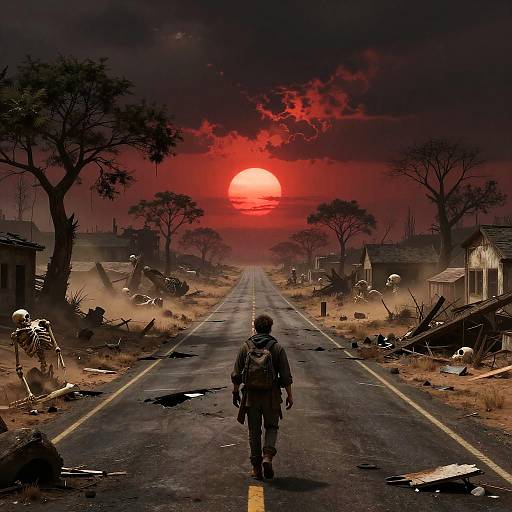 Apocalyptic Wasteland with Lone Survivor