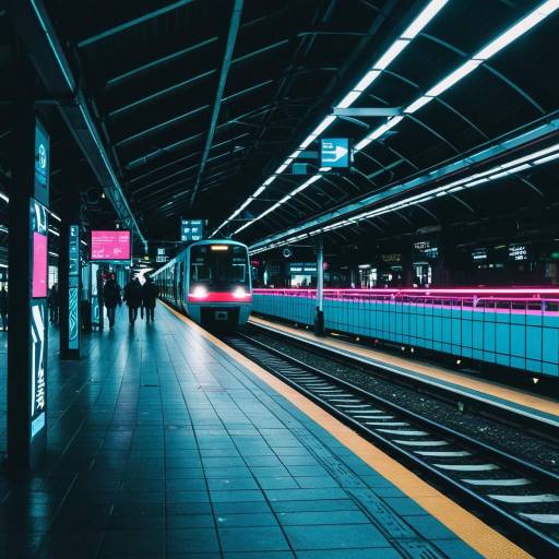 Urban Cyberpunk Train Station Vibes