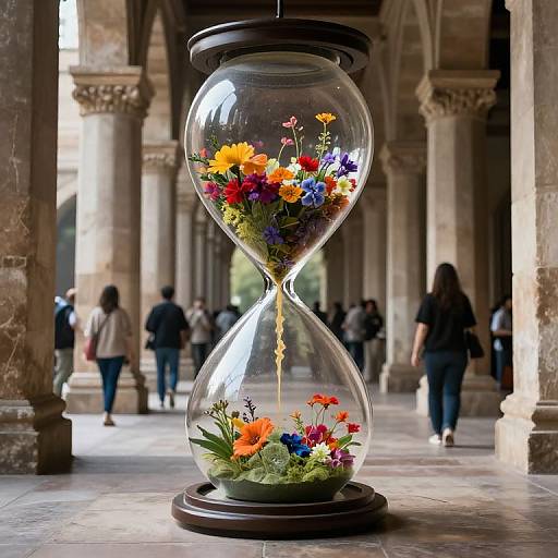 Majestic Hourglasses with Inverted Flora