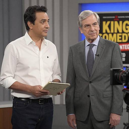 Studio Portrait of Two Men in Comedy
