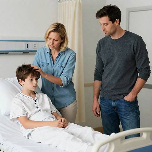 Emotional Hospital Scene with Care