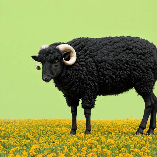 Realistic Leaping Sheep on Green Background Realistic Leaping Sheep on Green Background