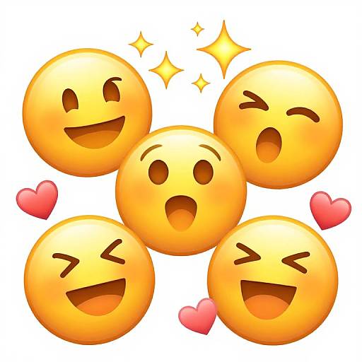 Charming Cartoon Emoji Expressions