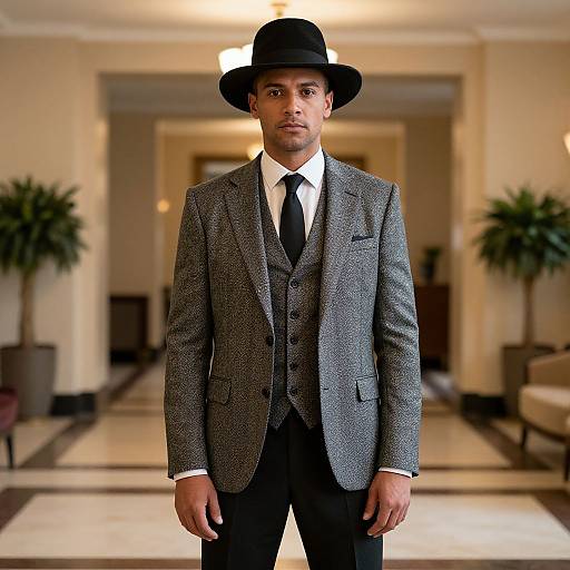 Man in Hat Lobby Costume