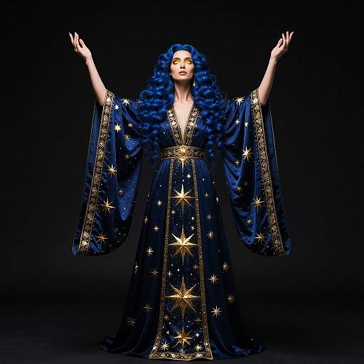 Majestic Figure with Glowing Eyes