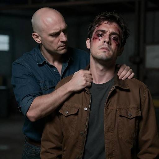 Intense Confrontation in Industrial Shadows