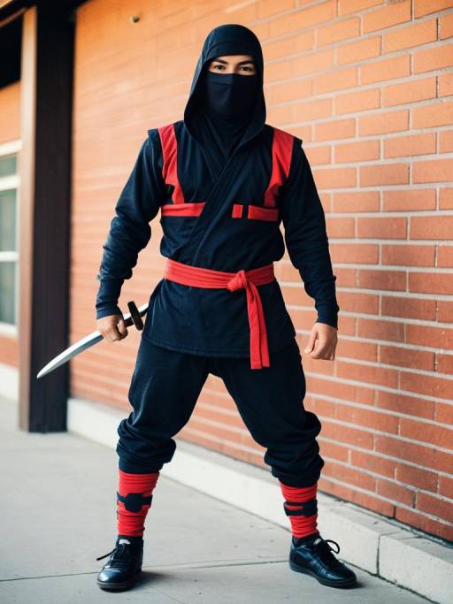 Man in Ninja Brian Costume