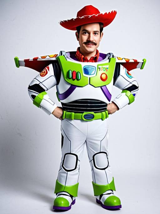 Realistic Toy Story Cosplay: Full-Body Man