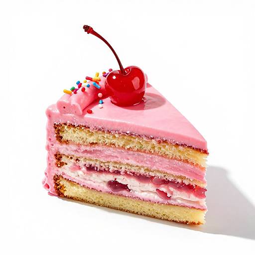 Vibrant Layered Cake Slice