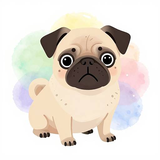 Colorful Simon Stalenhag Pug Wallpaper