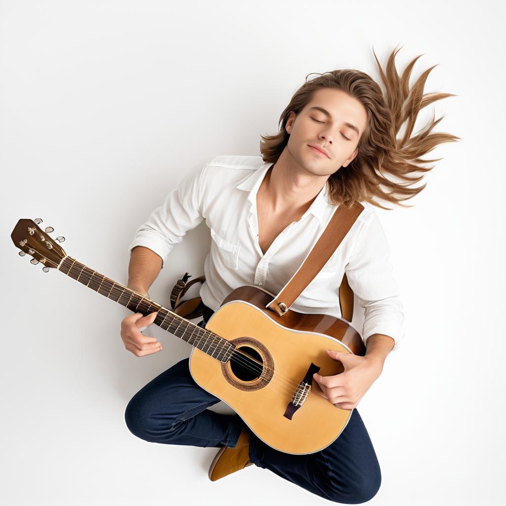 Folk Musician Dancing in Mid-Performance