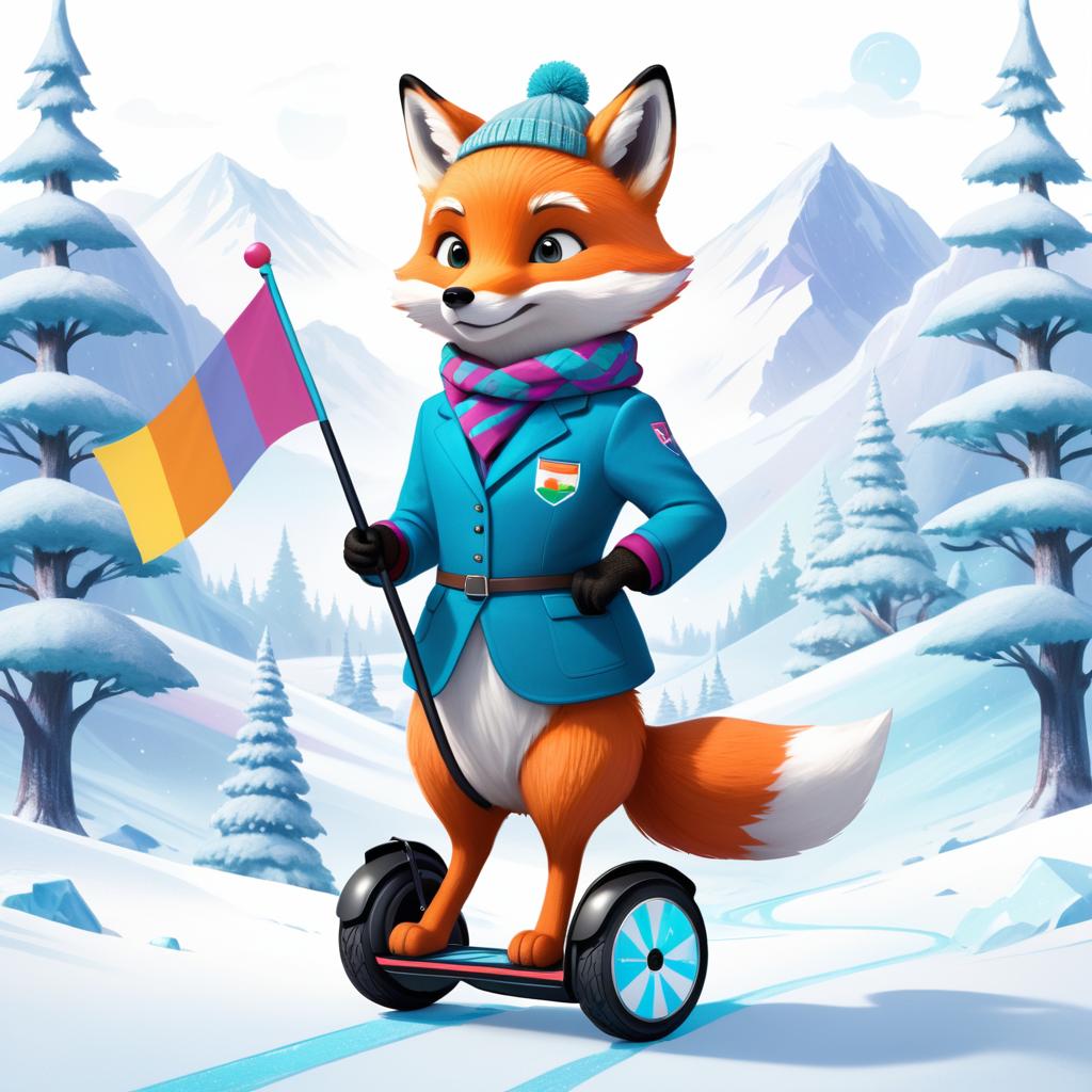 Fox on a Segway in Arctic Wonderland