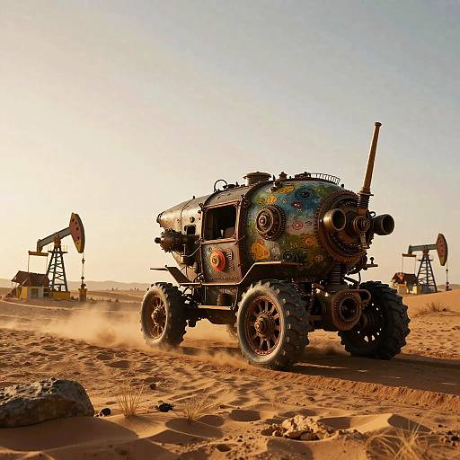 Steampunk Battle Wagon in Dunes