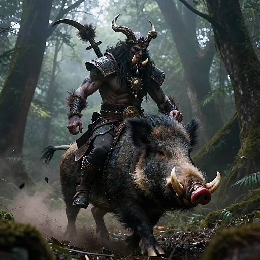 Malacath, Orc God Riding Giant Boar