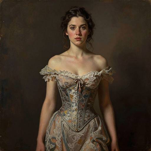 Vintage Elegance in Figurative Style