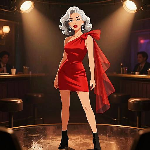 Edgy Jazz Club Fashion Portrait