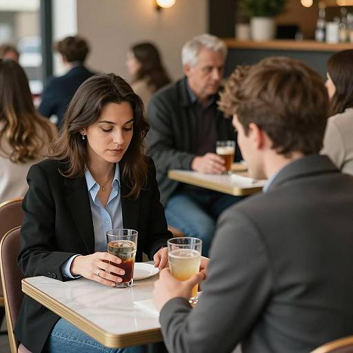 Cozy Restaurant Scene with Diners