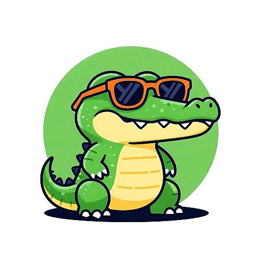 Cool Crocodile Wearing Sunglasses