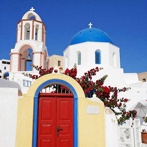 Vibrant Greek Island Scene
