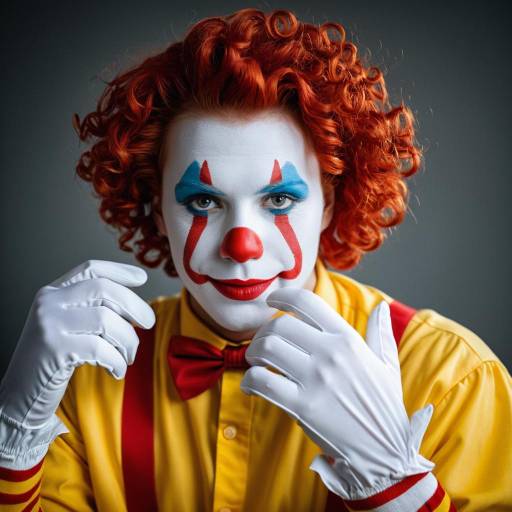 Man in Ronald McDonald Clown Costume