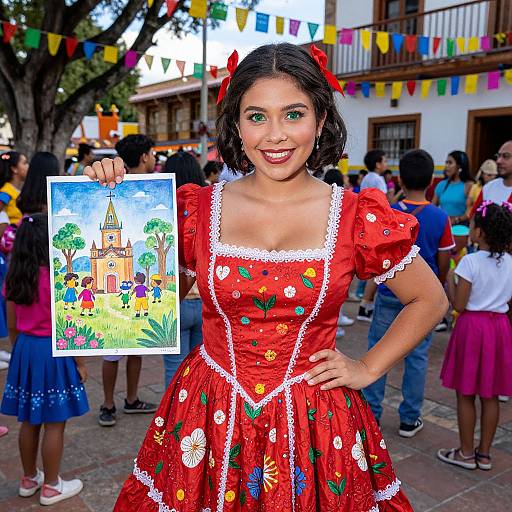 Vibrant Encanto Festival Portrait