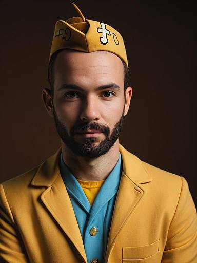 Man in Tintin Costume Portrait
