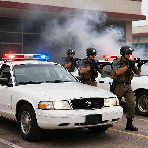 1980s SWAT Raid Retro Scene