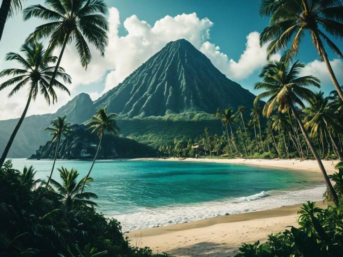 Tropical Island Fantasy Paradise Wallpaper