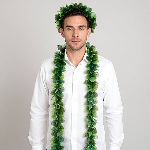 Male Toga Party Costume with Garland